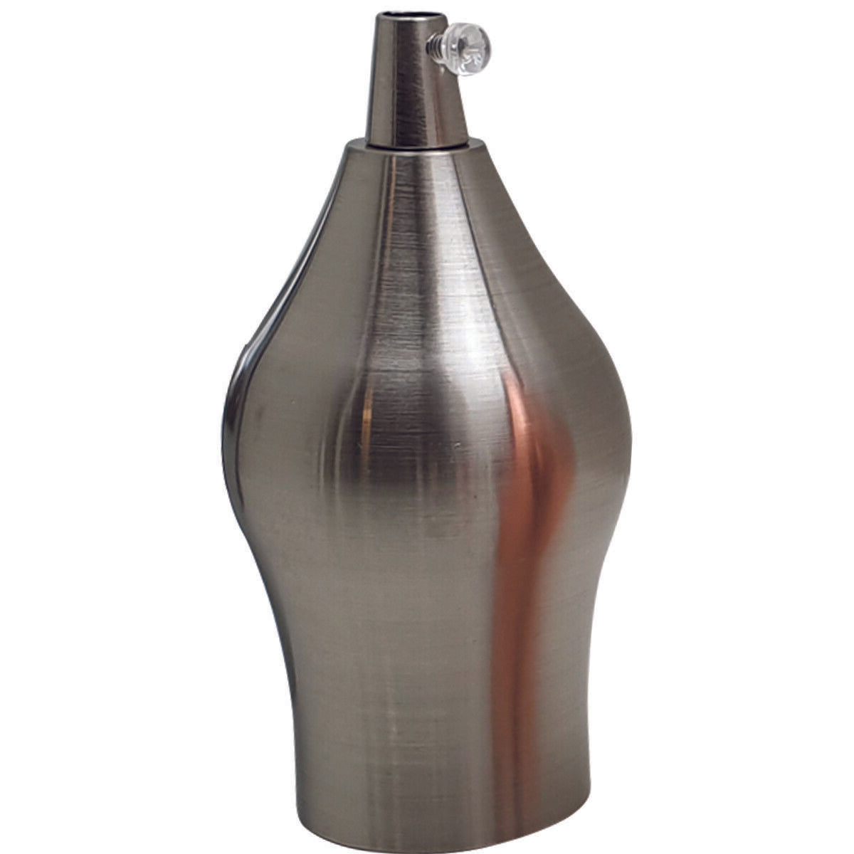 ES E27 Industrial Lamp Light Bulb Holder in chrome finish, showcasing its metal construction and vintage design.